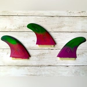 Catch Surf Odysea Thruster Tri Fin Set Natural Soft Surboard Fins Custom Paint